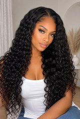 22In Brazilian Hair Water Wave Glueless Wig-13x4 Full Frontal Lace Wig